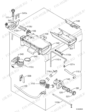 Взрыв-схема стиральной машины Electrolux EWF1282 - Схема узла Hydraulic System 272